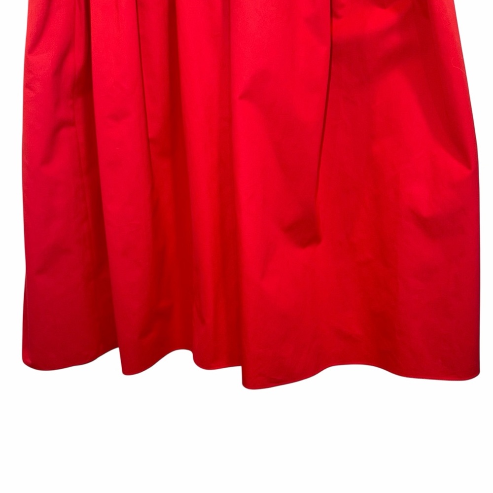 Alexander McQueen Red Midi Dress Cotton Poplin Sleeveless 2 Cocktail NWOT 🟡 - Picture 8 of 14